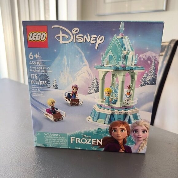 LEGO Disney Frozen Anna and Elsa’s Magical Carousel 43218 Ice Palace Toy Castle - Picture 1 of 11
